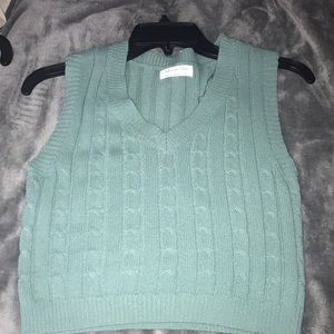 small aesthetic green sweater vest